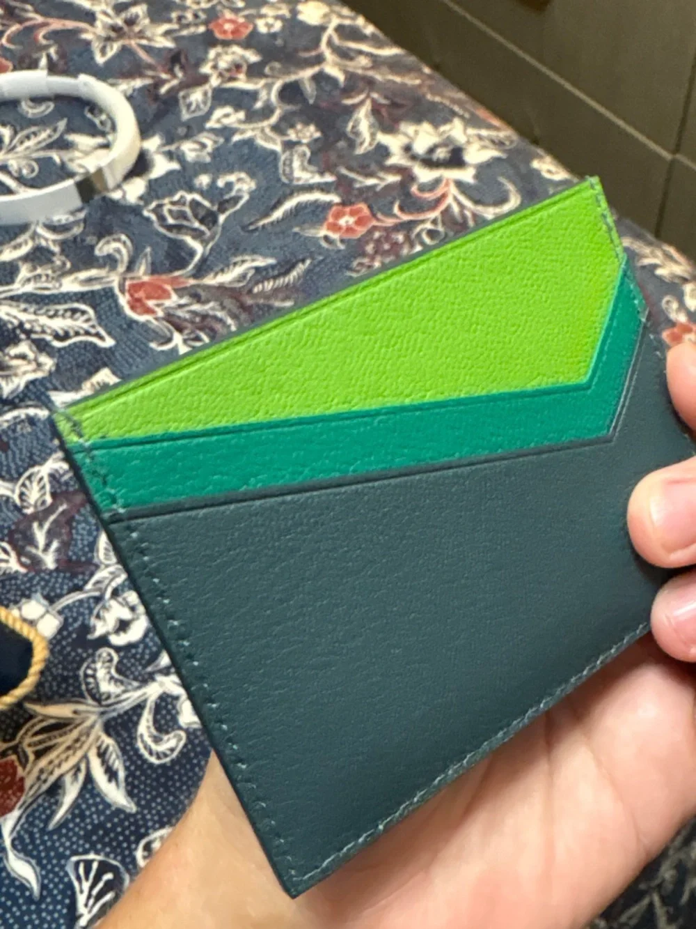 Green Tiffany slimfold wallet (unisex)